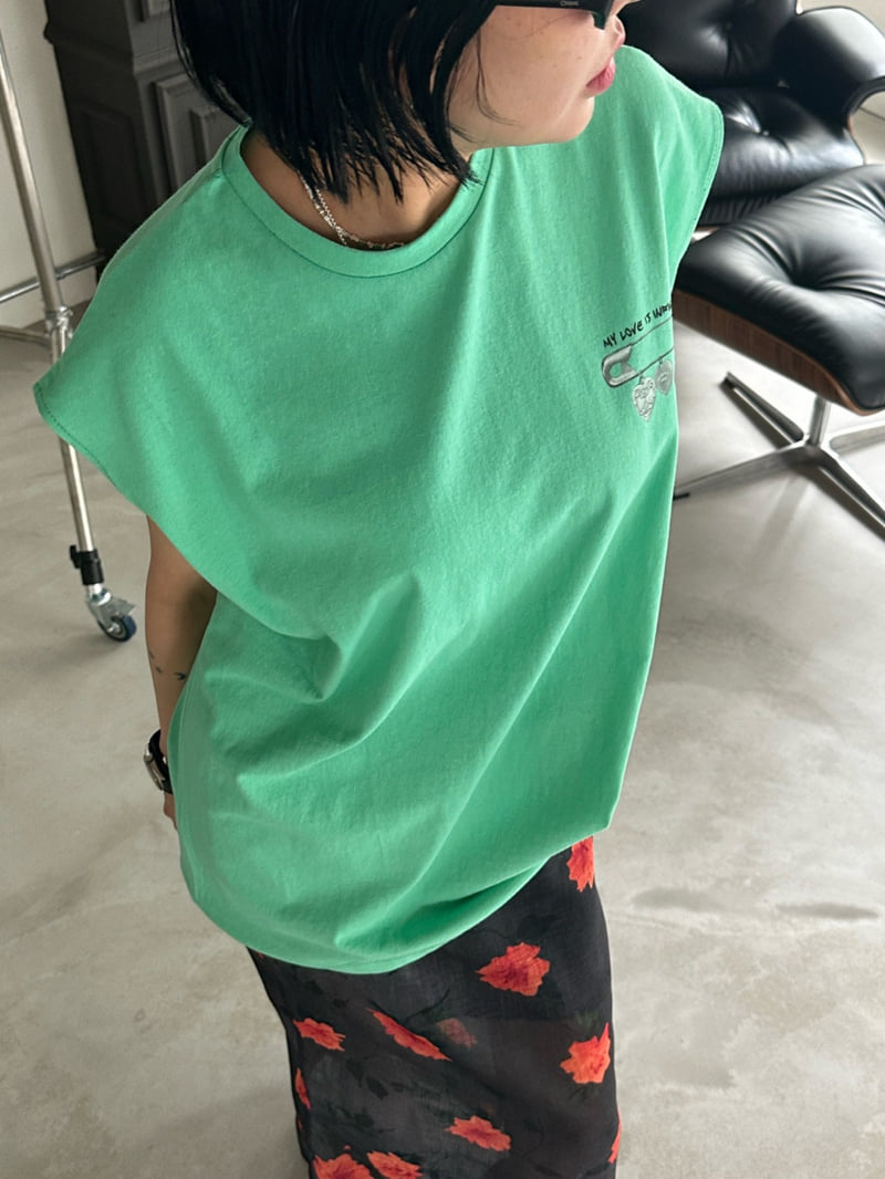 Chavi - Korean Women Fashion - #momslook - Clip Box Sleeveless Tee - 2