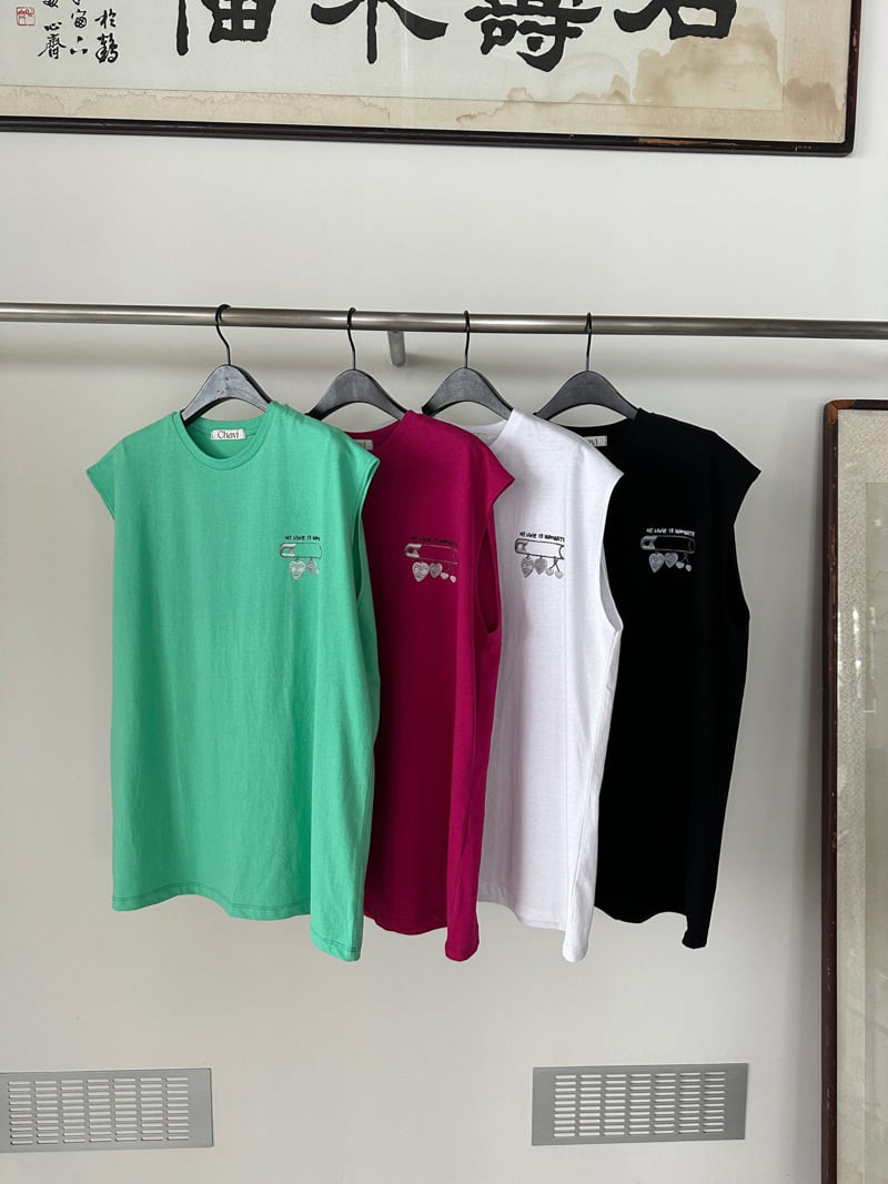 Chavi - Korean Women Fashion - #womensfashion - Clip Box Sleeveless Tee