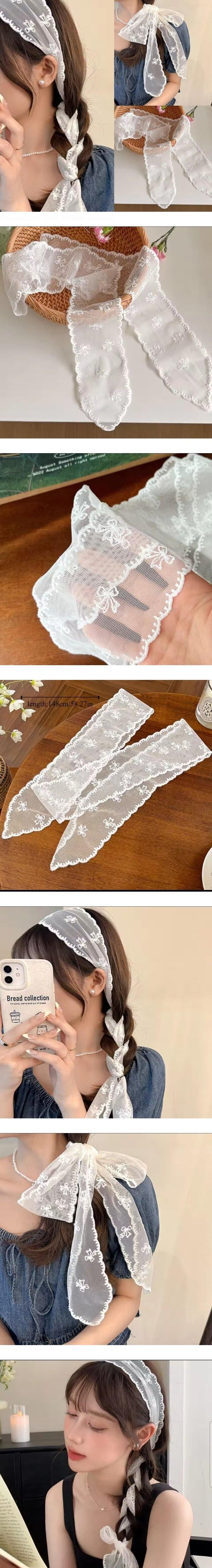 Daily shop - Korean Women Fashion - #momslook - Lace Ribbon Scarf