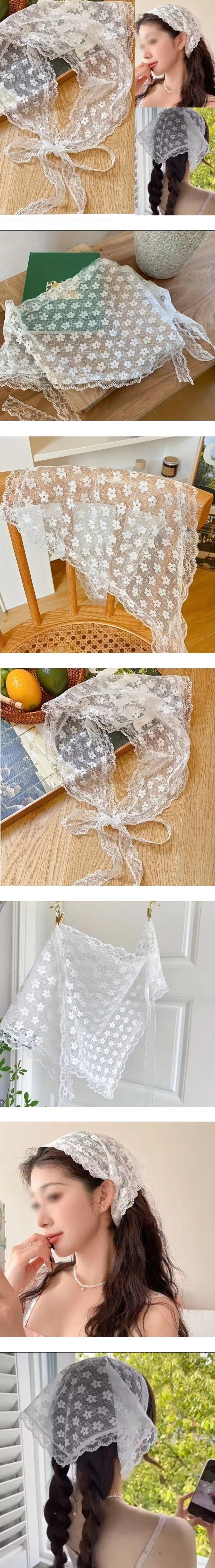 Daily shop - Korean Women Fashion - #womensfashion - Floral Triangle Scarf