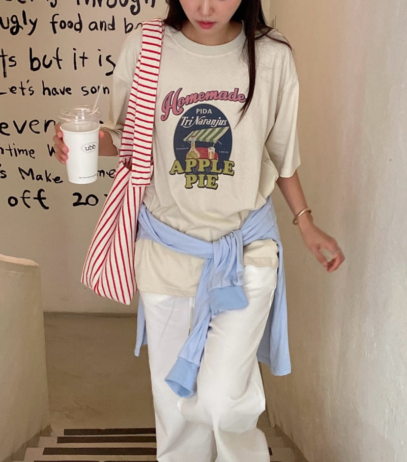 Diana - Korean Women Fashion - #momslook - Big Homemade Tee - 6