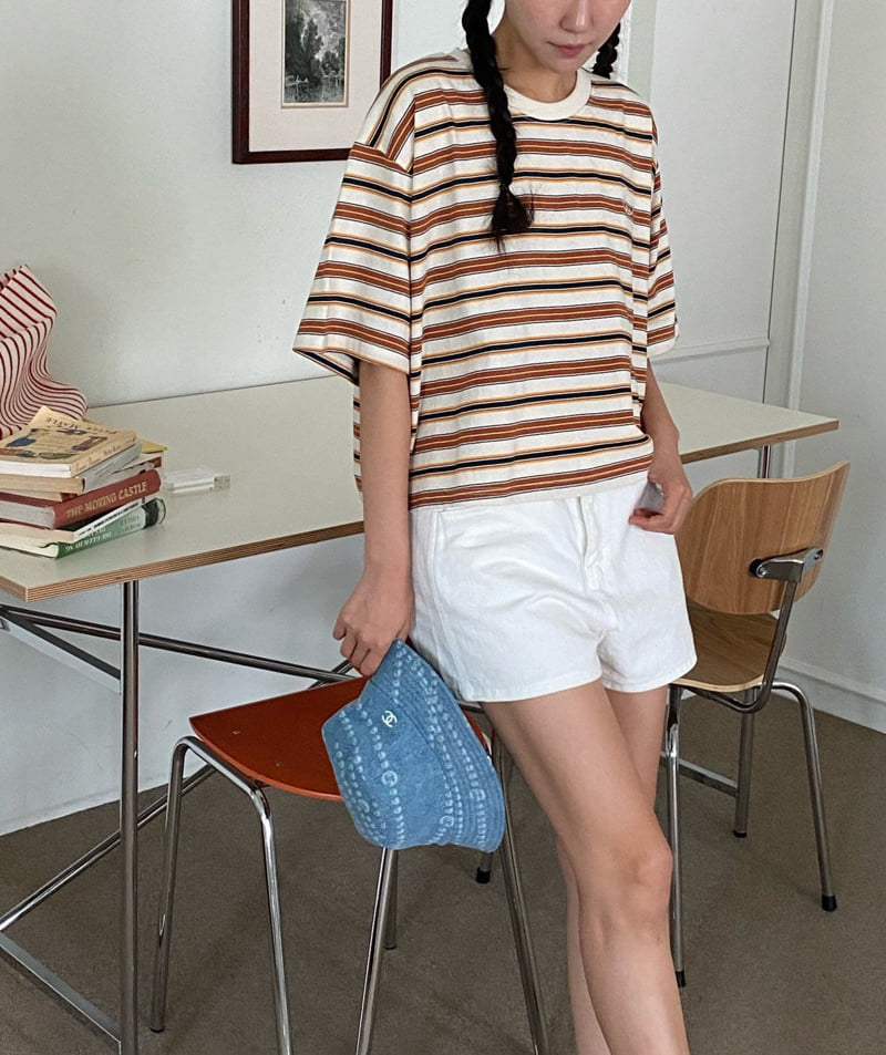 Diana - Korean Women Fashion - #momslook - Sailing Stripe Tee - 3