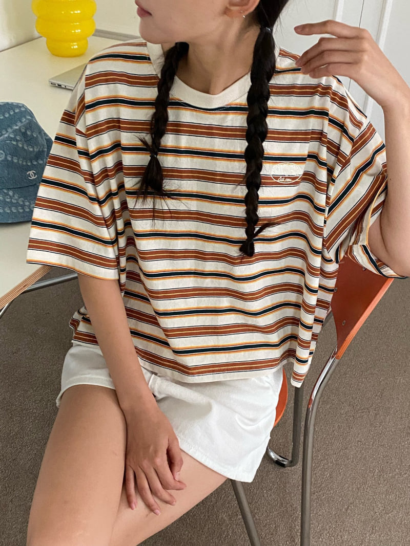 Diana - Korean Women Fashion - #momslook - Sailing Stripe Tee - 5