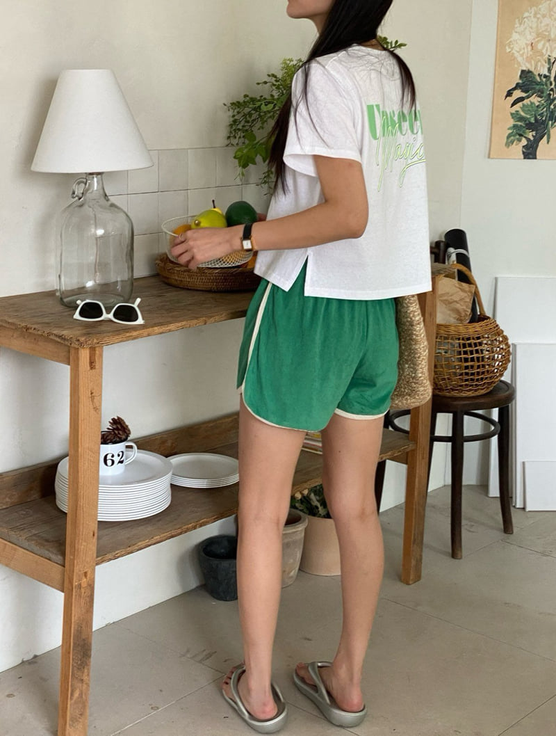 Diana - Korean Women Fashion - #momslook - Color Block Terry Shorts - 10