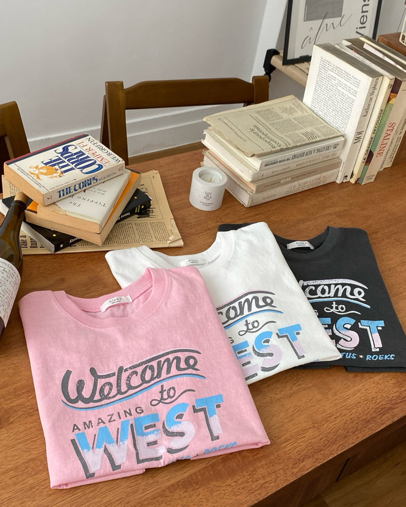 Diana - Korean Women Fashion - #momslook - Welcome Tee - 12