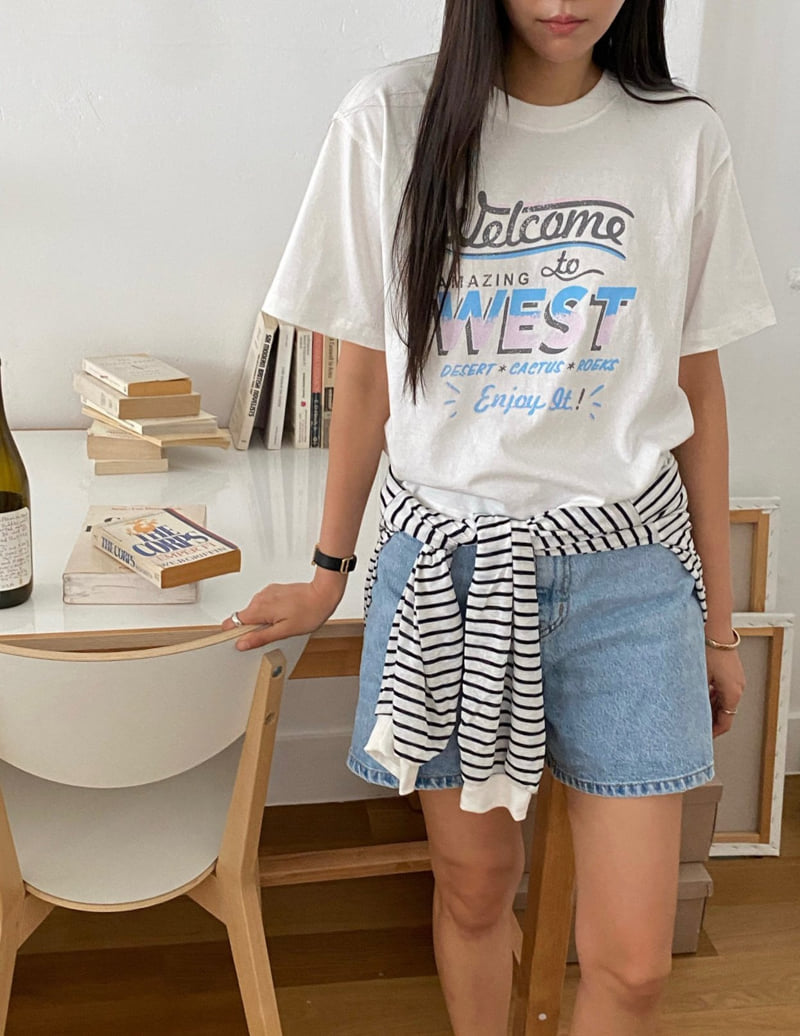 Diana - Korean Women Fashion - #momslook - Welcome Tee - 6