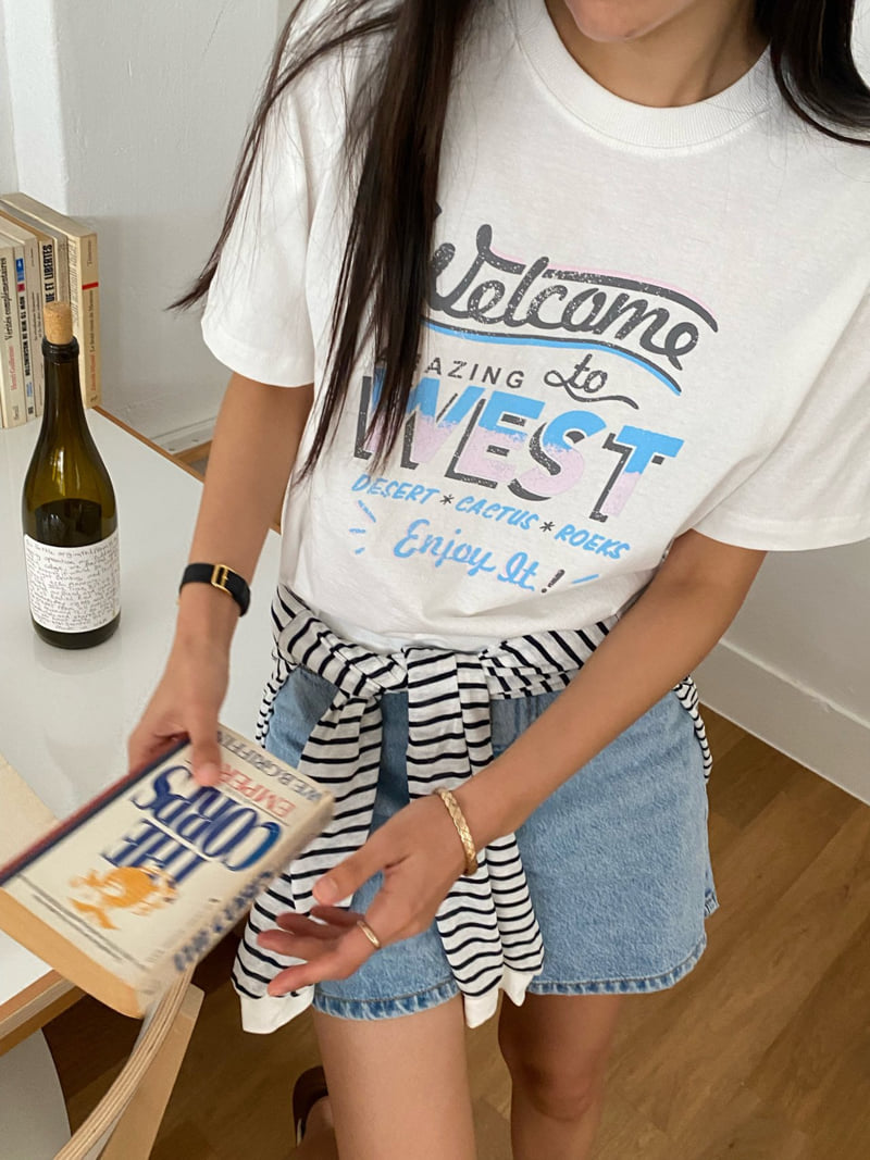 Diana - Korean Women Fashion - #momslook - Welcome Tee - 8