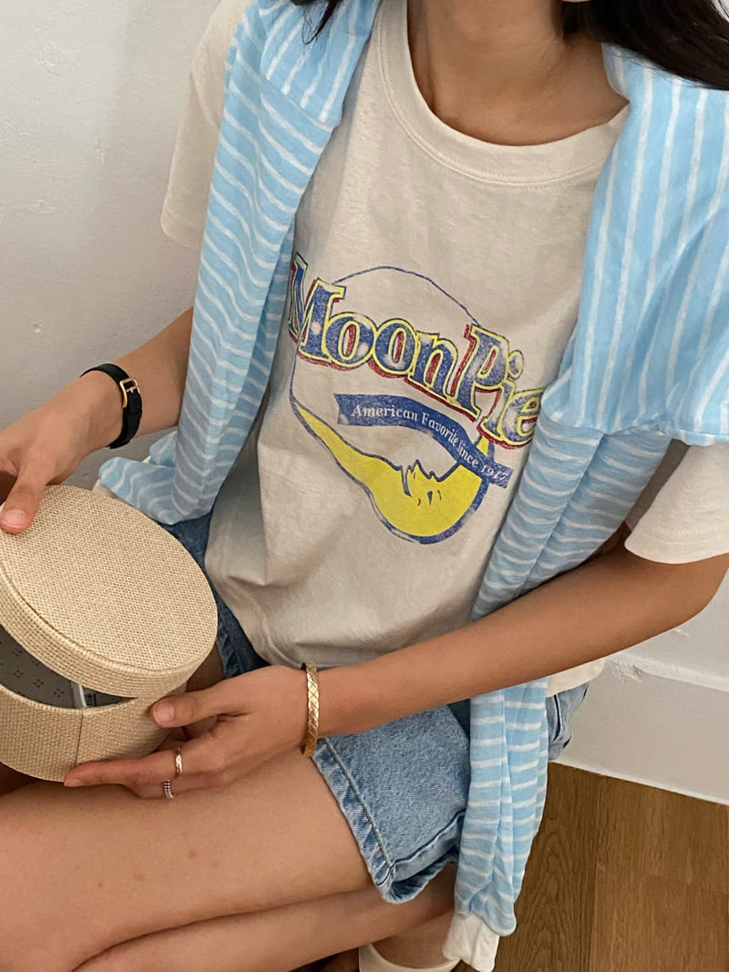 Diana - Korean Women Fashion - #restrostyle - Moonpie Tee - 3