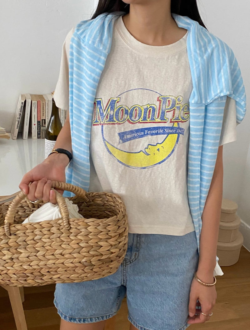 Diana - Korean Women Fashion - #shopsmall - Moonpie Tee - 5