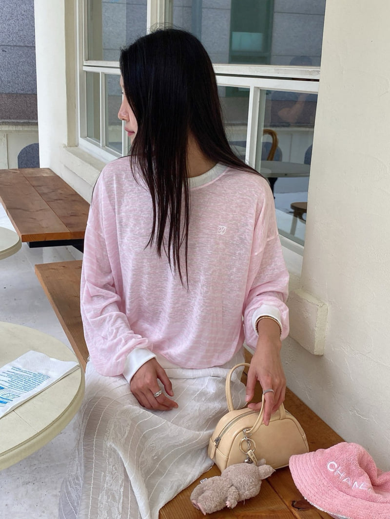 Diana - Korean Women Fashion - #womensfashion - Silky Stripe Tee - 2
