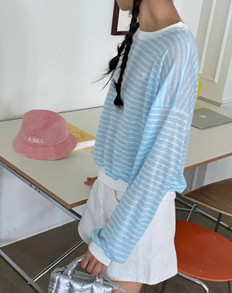 Diana - Korean Women Fashion - #womensfashion - Silky Stripe Tee - 6