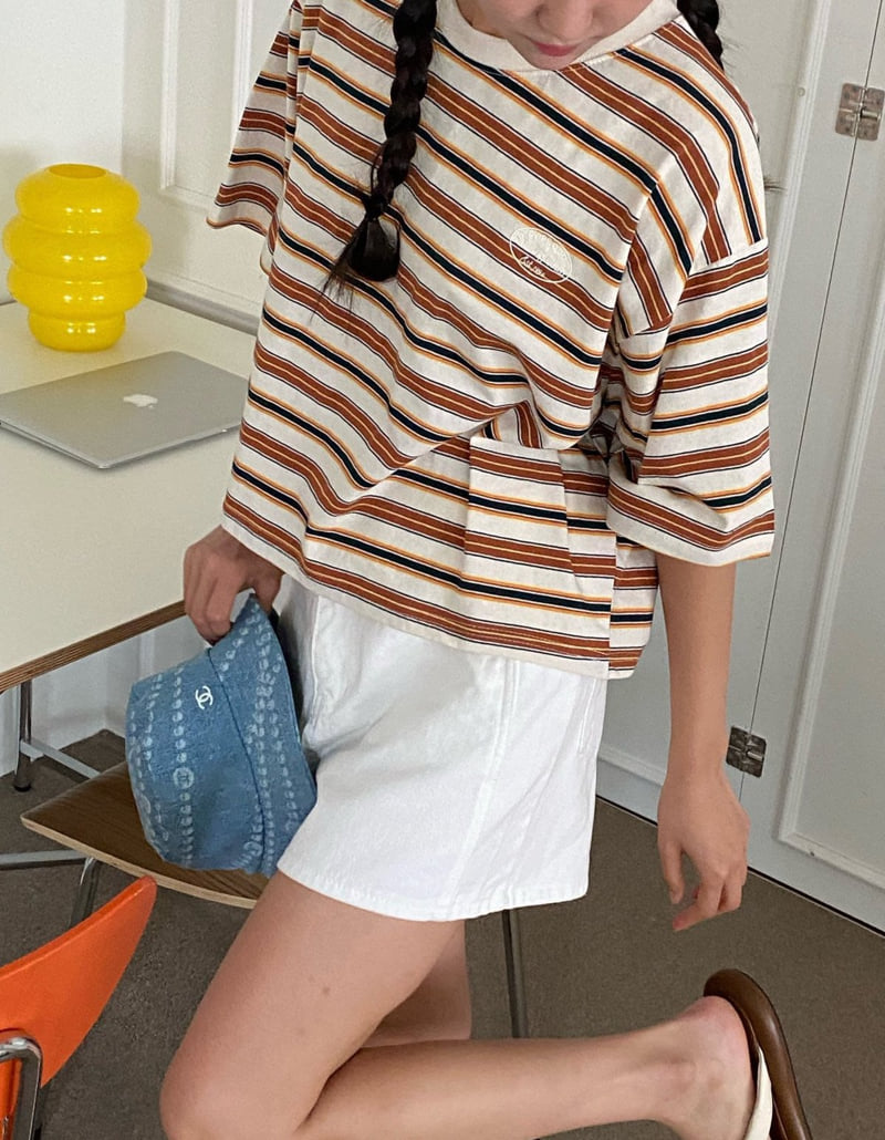 Diana - Korean Women Fashion - #momslook - Sailing Stripe Tee - 4