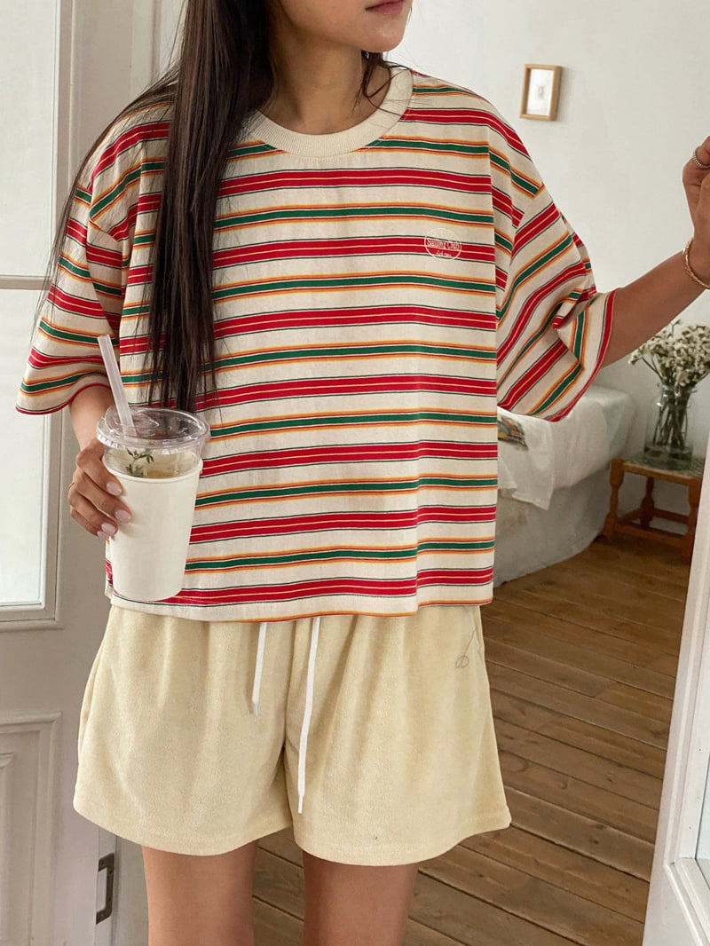 Diana - Korean Women Fashion - #womensfashion - Sailing Stripe Tee - 6