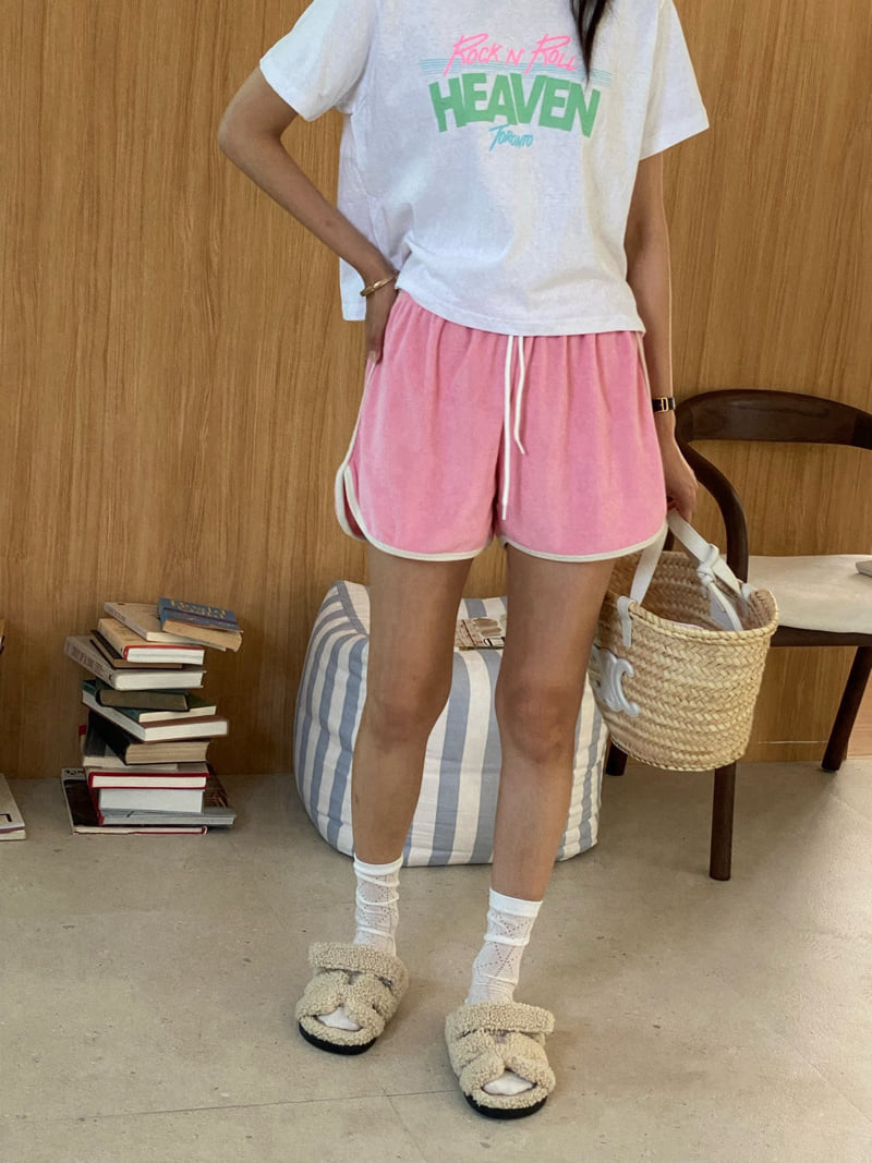 Diana - Korean Women Fashion - #womensfashion - Color Block Terry Shorts - 3