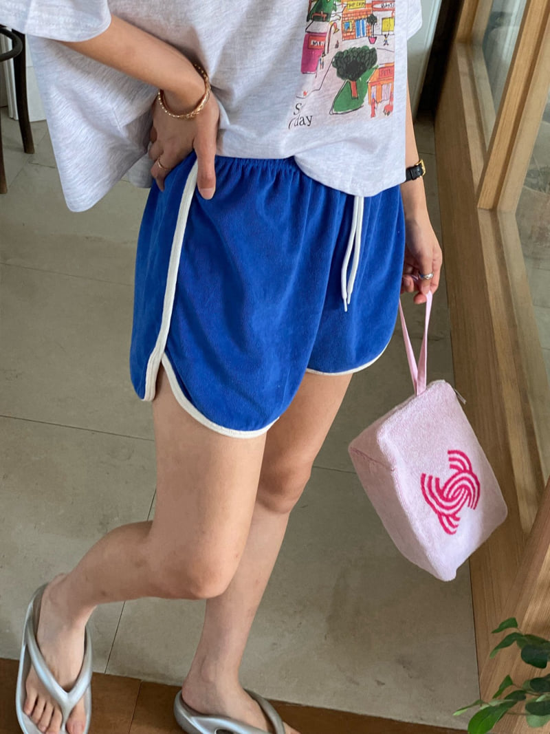 Diana - Korean Women Fashion - #womensfashion - Color Block Terry Shorts - 7