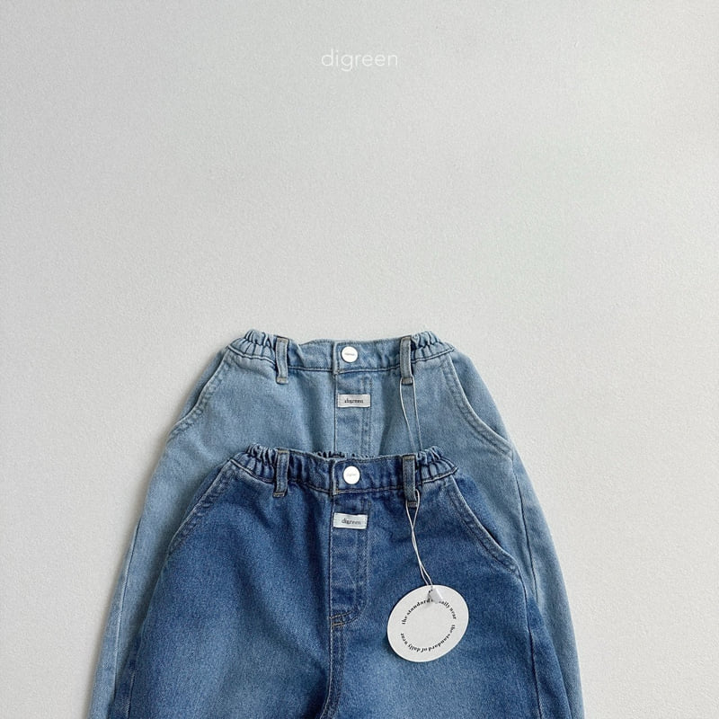 Digreen - Korean Children Fashion - #Kfashion4kids - Volume Denim Pants - 3