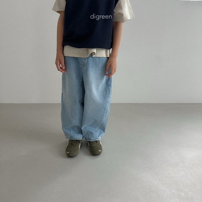 Digreen - Korean Children Fashion - #childofig - Volume Denim Pants - 8