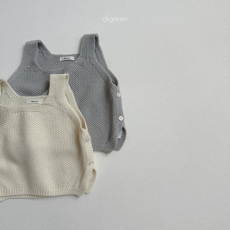 Digreen - Korean Children Fashion - #childrensboutique - Button Vest