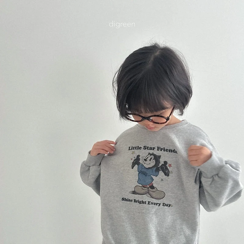 Digreen - Korean Children Fashion - #discoveringself - Nyangstar Sweatshirt - 6
