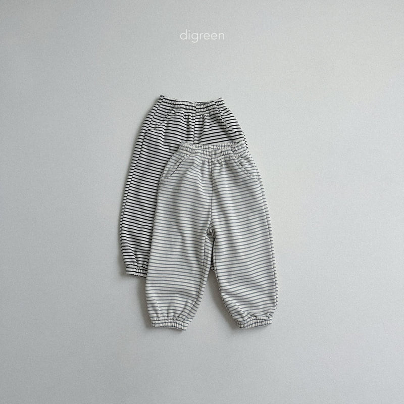 Digreen - Korean Children Fashion - #fashionkids - Stripe Jogger Pants