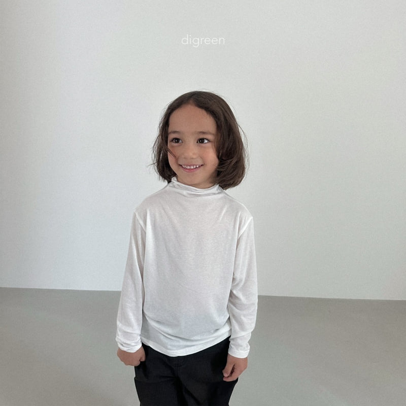 Digreen - Korean Children Fashion - #kidsshorts - Glutinous Rice Turtleneck Tee - 8