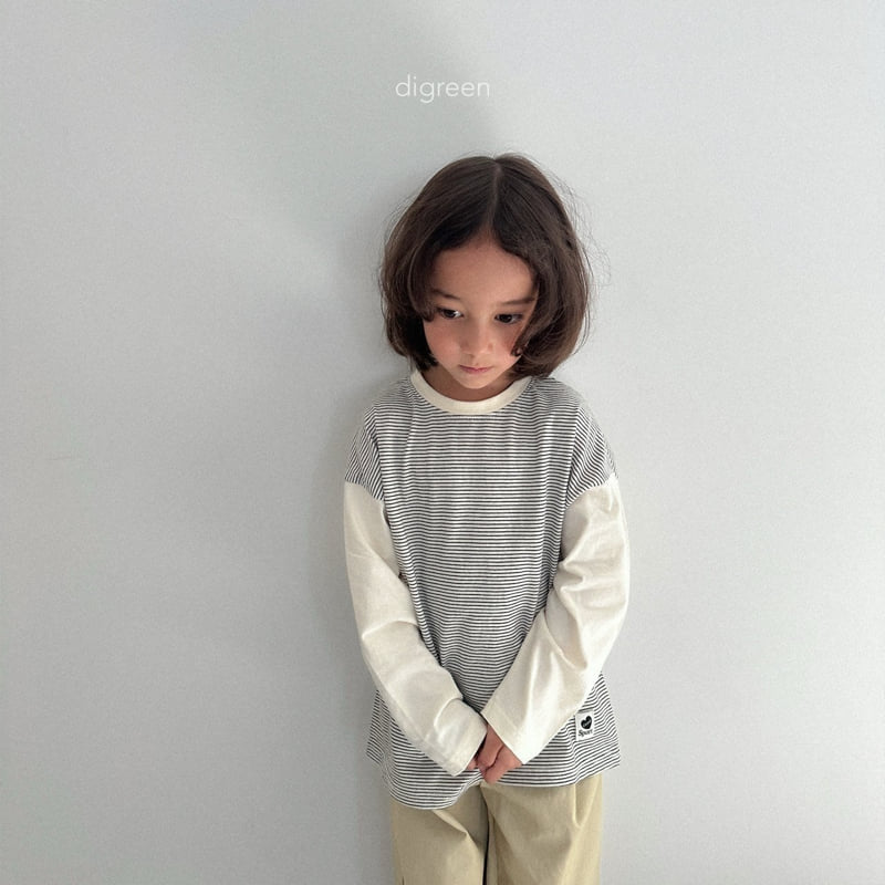 Digreen - Korean Children Fashion - #kidsstore - Color-block ST Tee - 5