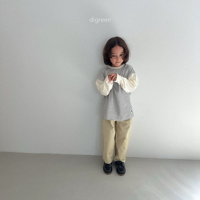 Digreen - Korean Children Fashion - #kidzfashiontrend - Color-block ST Tee - 6