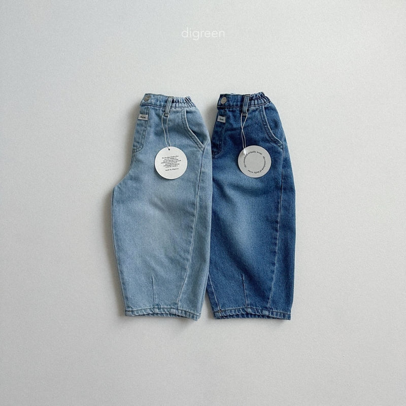 Digreen - Korean Children Fashion - #Kfashion4kids - Volume Denim Pants - 4
