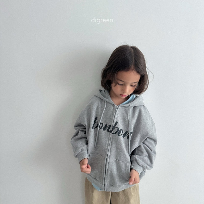 Digreen - Korean Children Fashion - #littlefashionista - Bongbong Hoodie Zip-up - 10