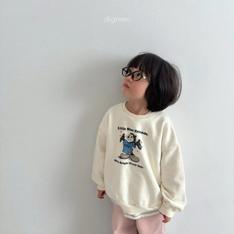 Digreen - Korean Children Fashion - #littlefashionista - Nyangstar Sweatshirt - 12