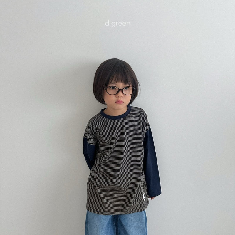 Digreen - Korean Children Fashion - #littlefashionista - Color-block ST Tee - 8