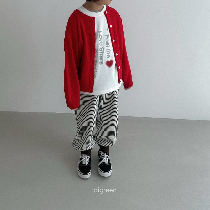 Digreen - Korean Children Fashion - #littlefashionista - Stripe Jogger Pants - 6