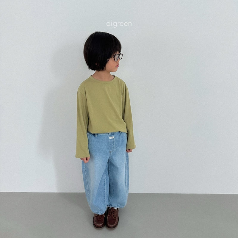 Digreen - Korean Children Fashion - #minifashionista - Volume Denim Pants - 6