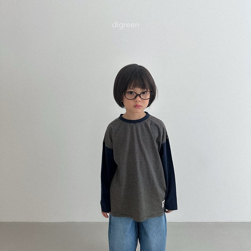 Digreen - Korean Children Fashion - #minifashionista - Color-block ST Tee - 10