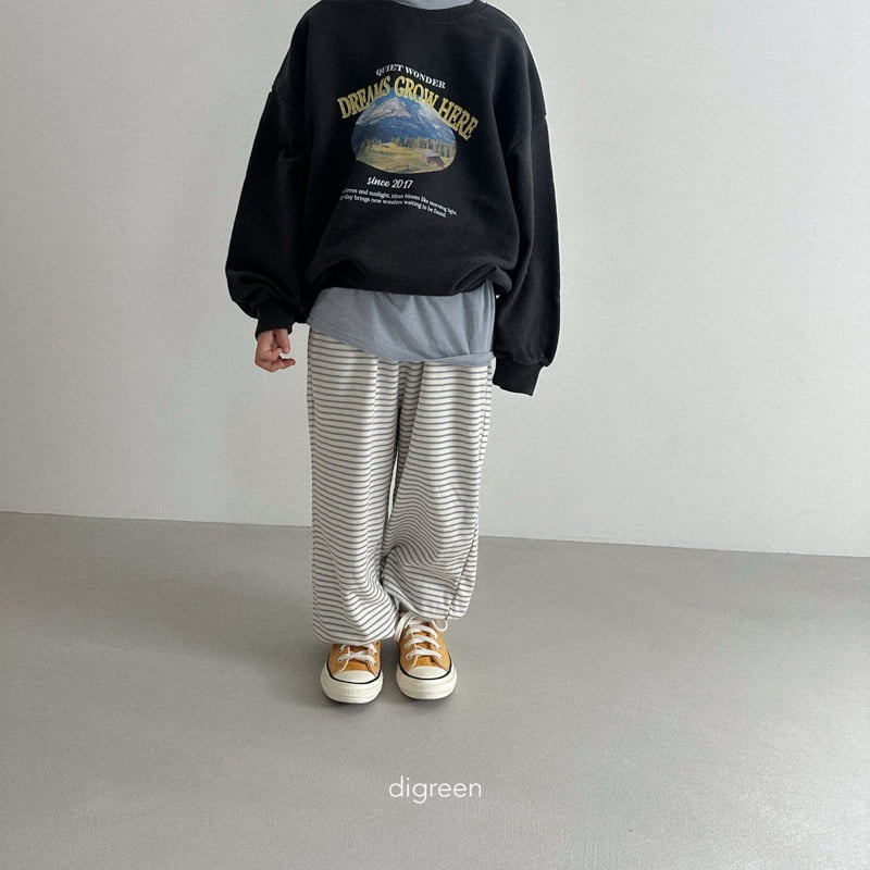 Digreen - Korean Children Fashion - #minifashionista - Stripe Jogger Pants - 8