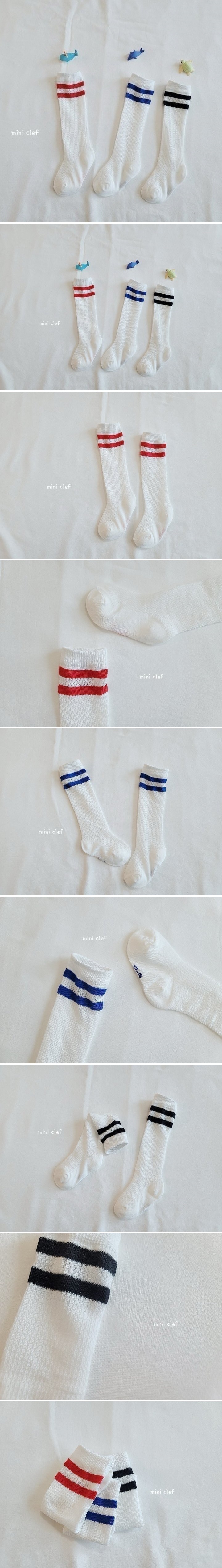 Dominico - Korean Baby Fashion - #babyboutique - Long Double-Line Socks - 2