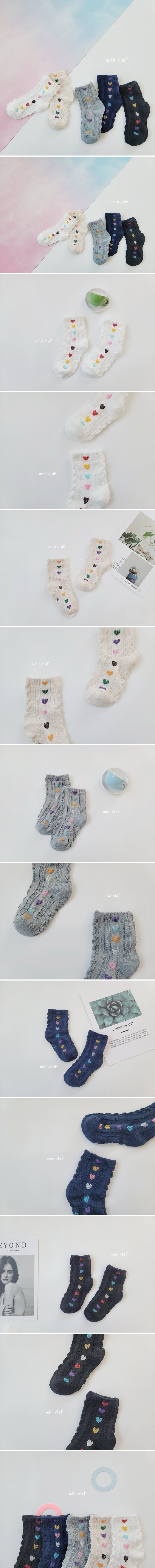 Dominico - Korean Baby Fashion - #onlinebabyboutique - Heart Chubby Socks - 2