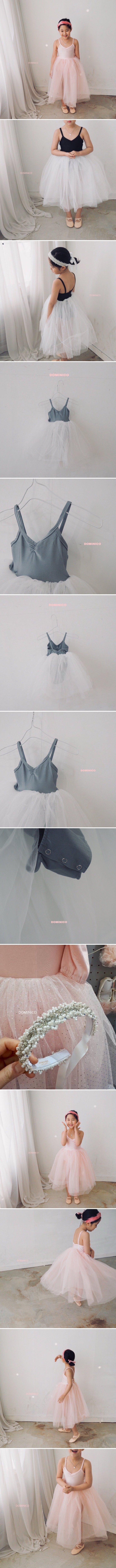 Dominico - Korean Children Fashion - #childofig - Strap Camisole Long Balletwear - 2