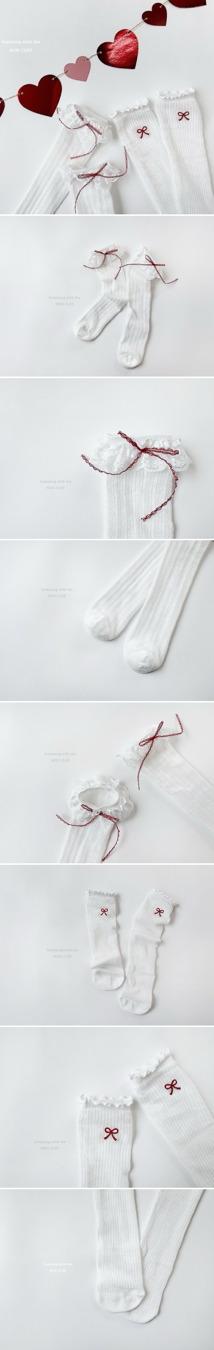 Dominico - Korean Children Fashion - #prettylittlegirls - Red Ribbon Socks (KIDS)