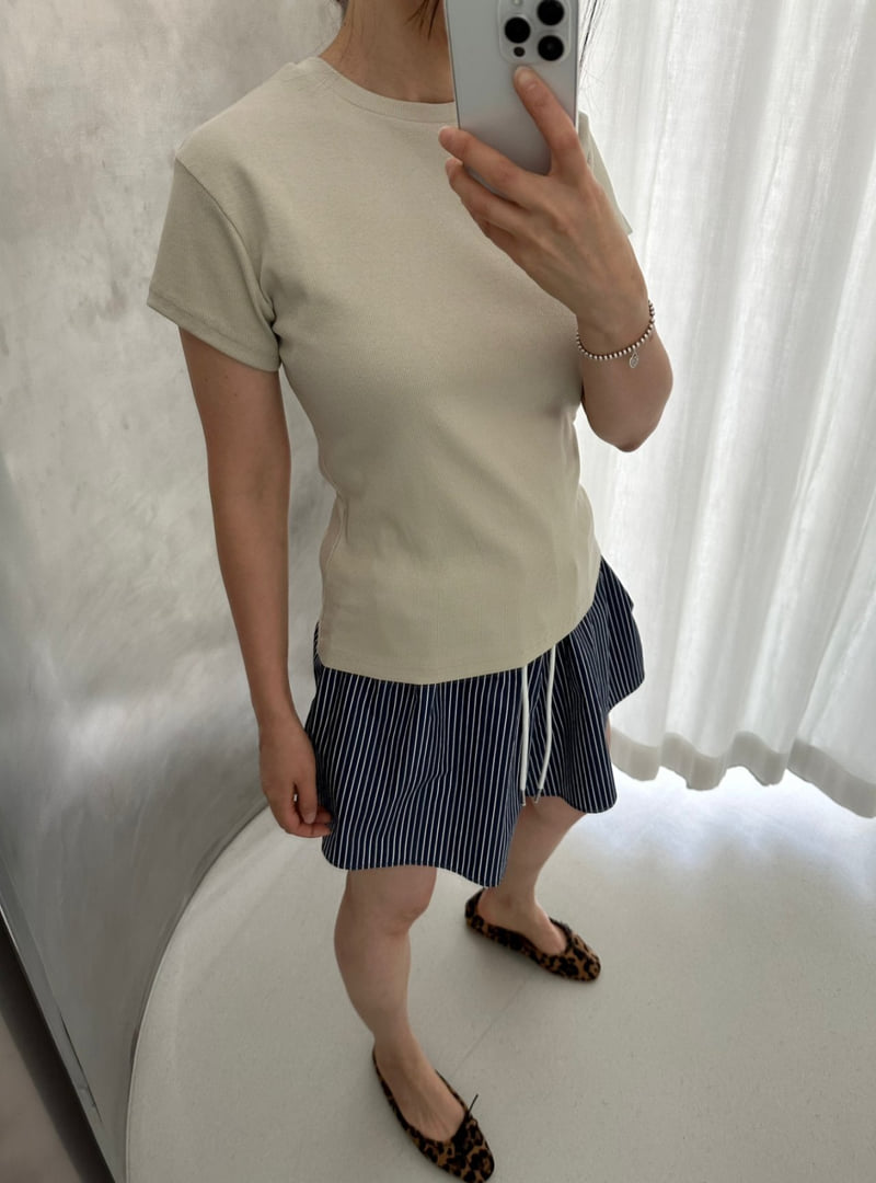 Dress U - Korean Women Fashion - #momslook - Tencel Ribbed Tee - 10