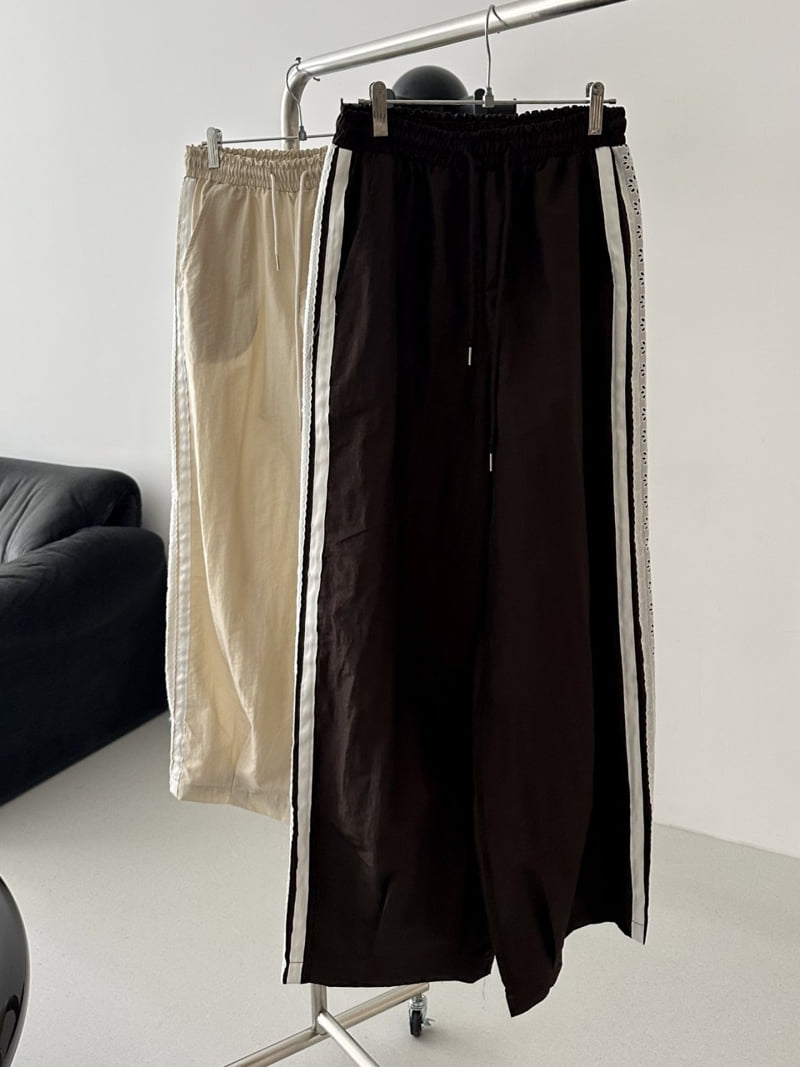 Dress U - Korean Women Fashion - #momslook - Lace Track Pants - 7