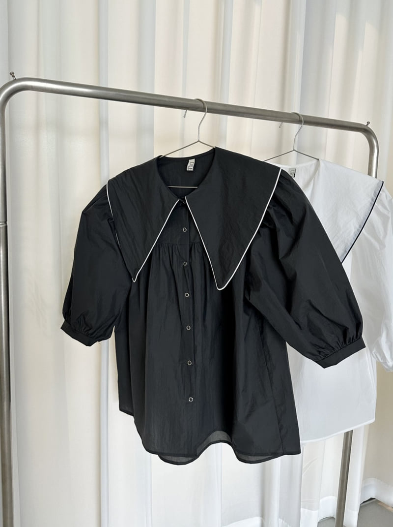Dress U - Korean Women Fashion - #romanticstyle - Lady Big Collar Blouse