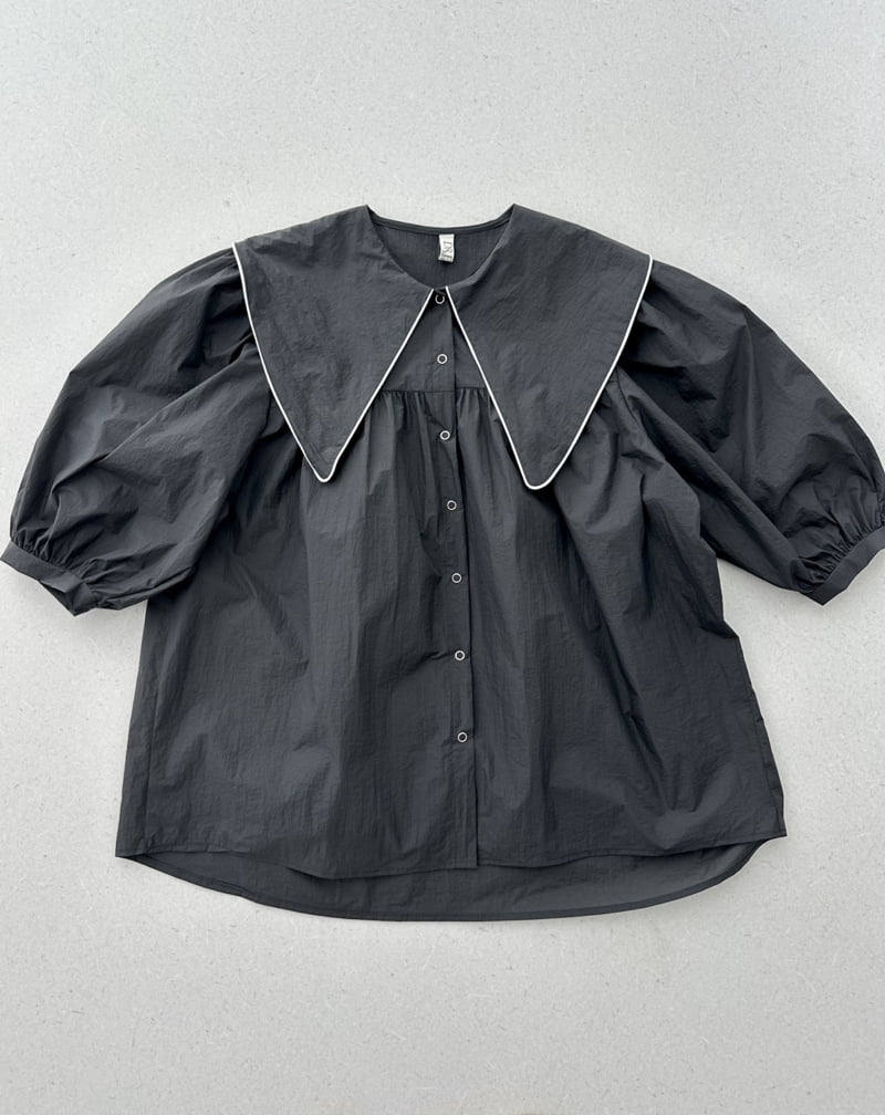 Dress U - Korean Women Fashion - #shopsmall - Lady Big Collar Blouse - 2