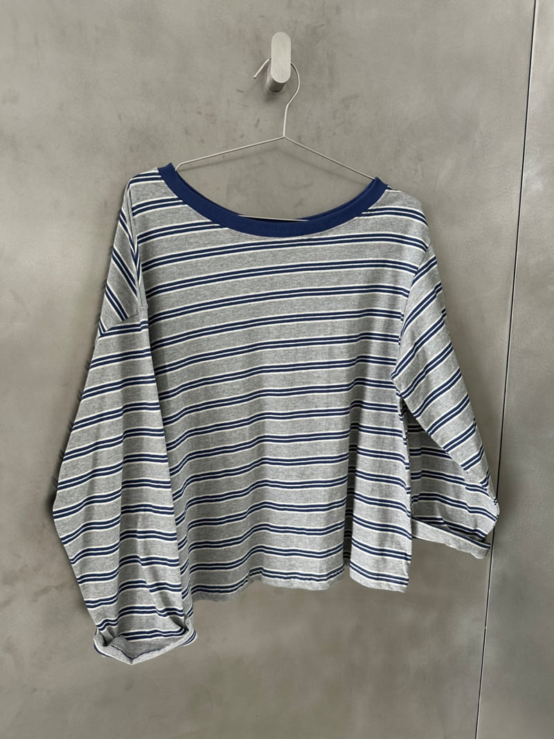 Dress U - Korean Women Fashion - #thatsdarling - Off-Shoulder Stripe Tee - 8