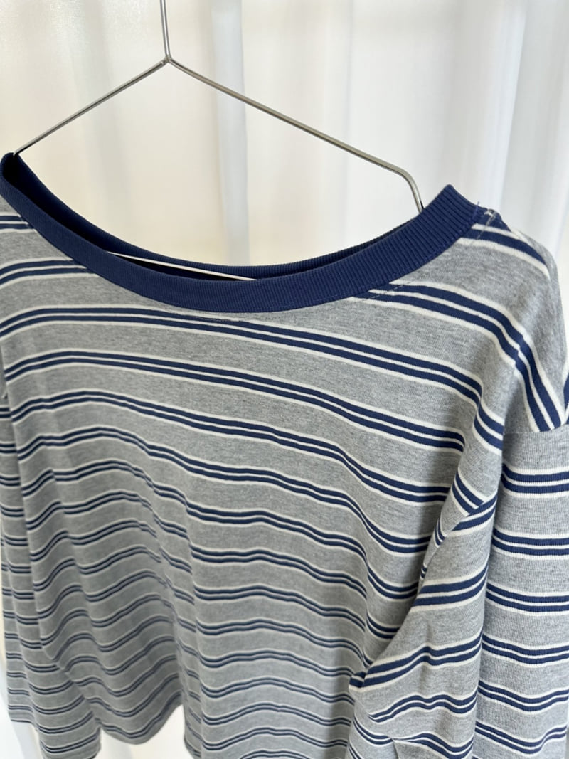 Dress U - Korean Women Fashion - #thelittlethings - Off-Shoulder Stripe Tee - 9