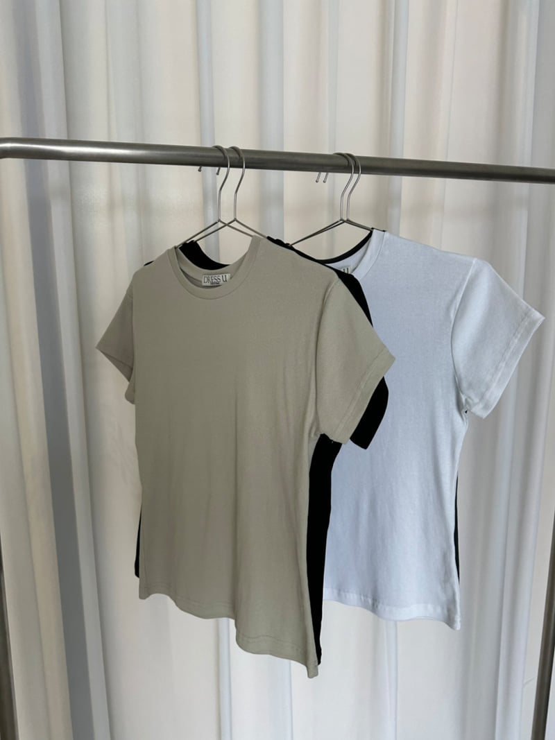 Dress U - Korean Women Fashion - #vintagekidsstyle - Tencel Ribbed Tee
