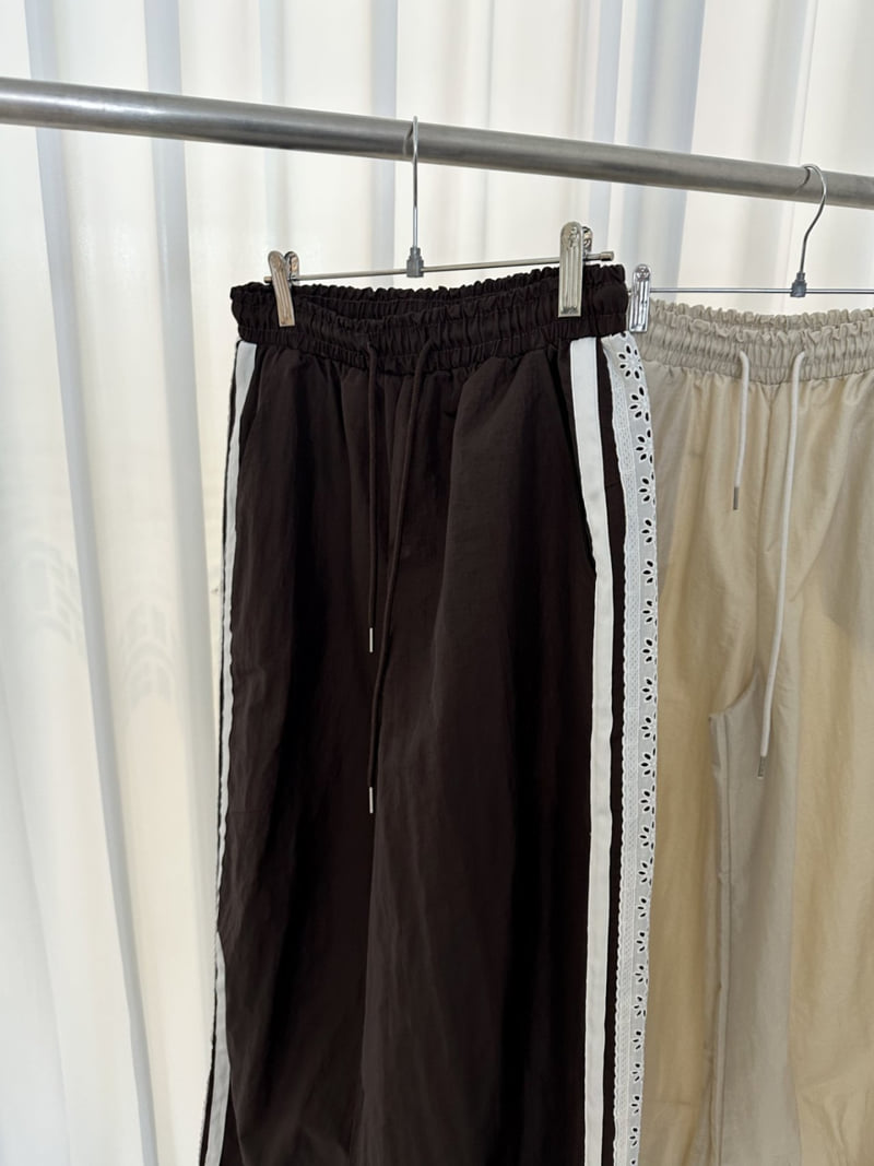 Dress U - Korean Women Fashion - #womensfashion - Lace Track Pants - 6
