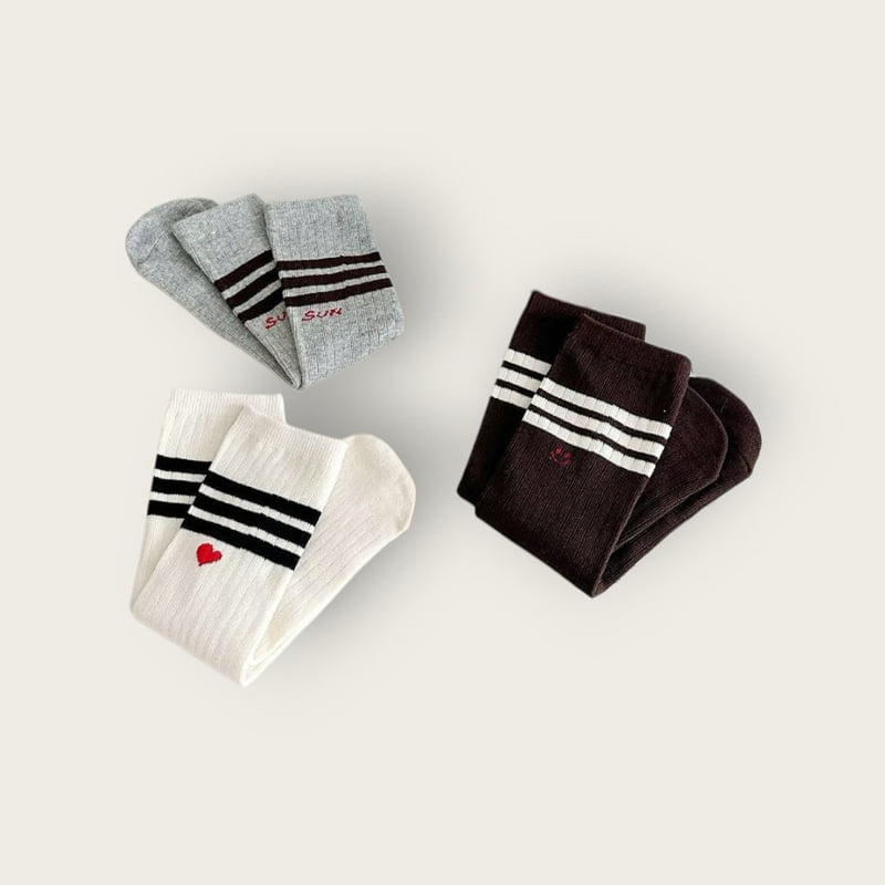 Dudie - Korean Children Fashion - #Kfashion4kids - Heart Set (set of 3) - 9