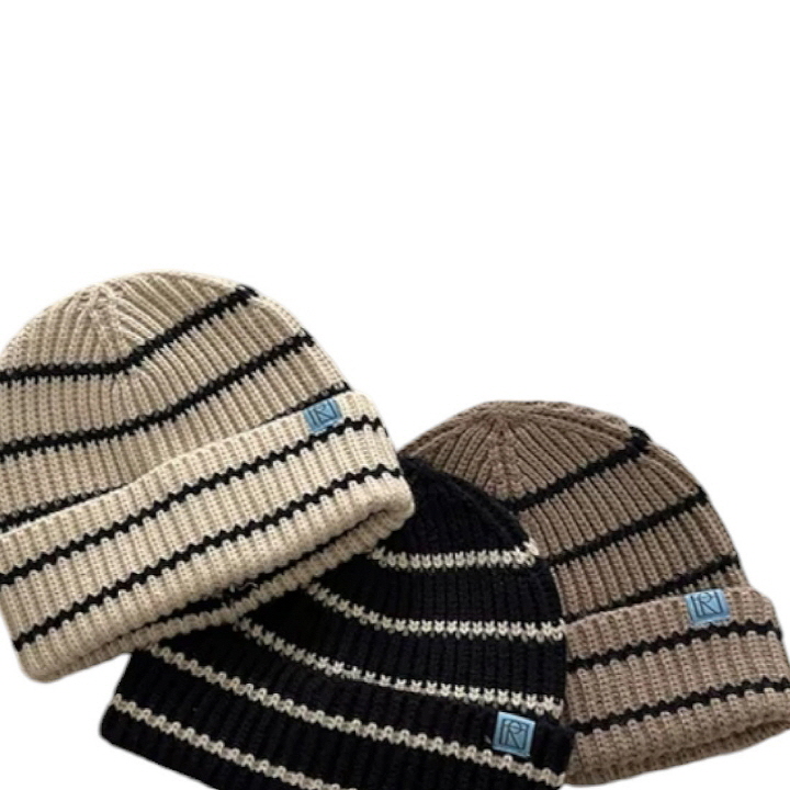 Dudie - Korean Children Fashion - #childrensboutique - R Stripe Beanie - 9