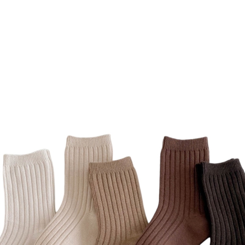 Dudie - Korean Children Fashion - #childrensboutique - Brown Basic Simple Set - 5